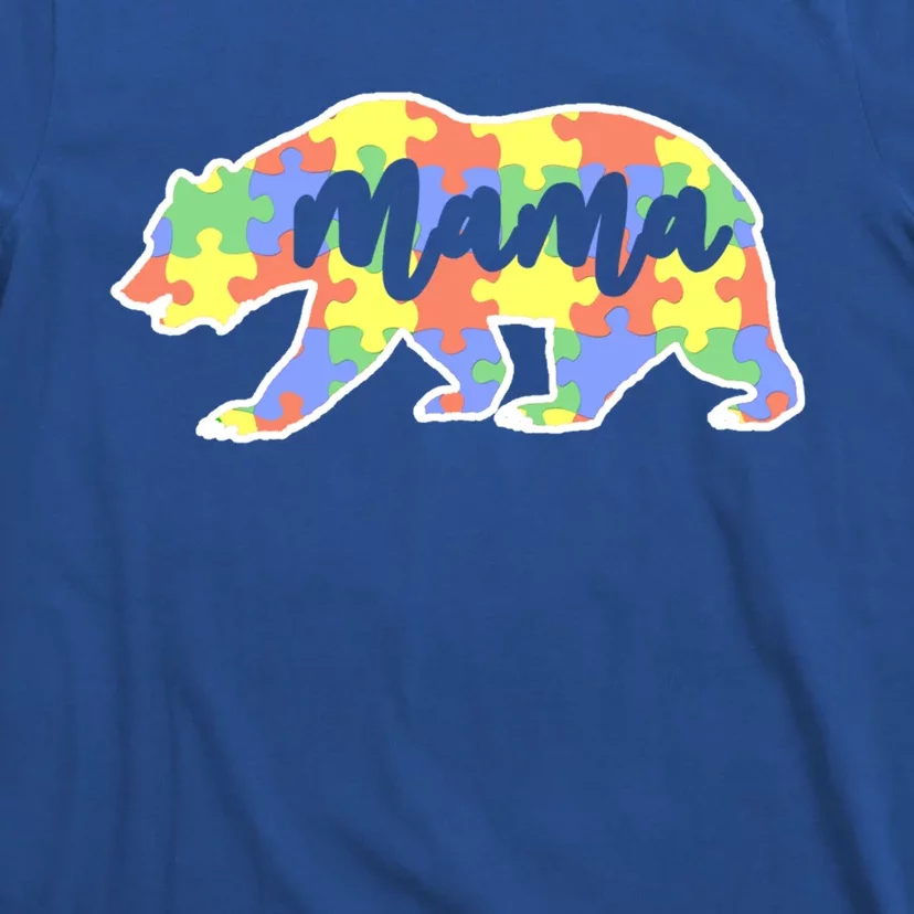 Mama Bear Autism Gift For Autism Awareness Mom Gift T-Shirt