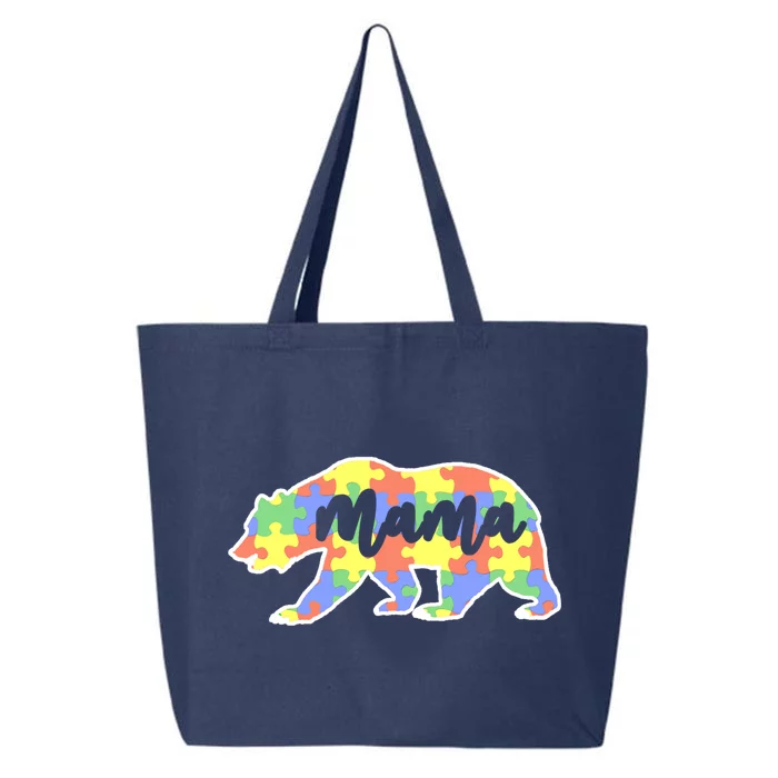 Mama Bear Autism Gift For Autism Awareness Mom Gift 25L Jumbo Tote