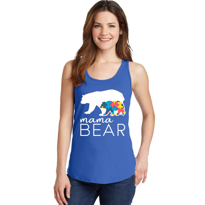 Mama Bear Autism Mom Gift Ladies Essential Tank