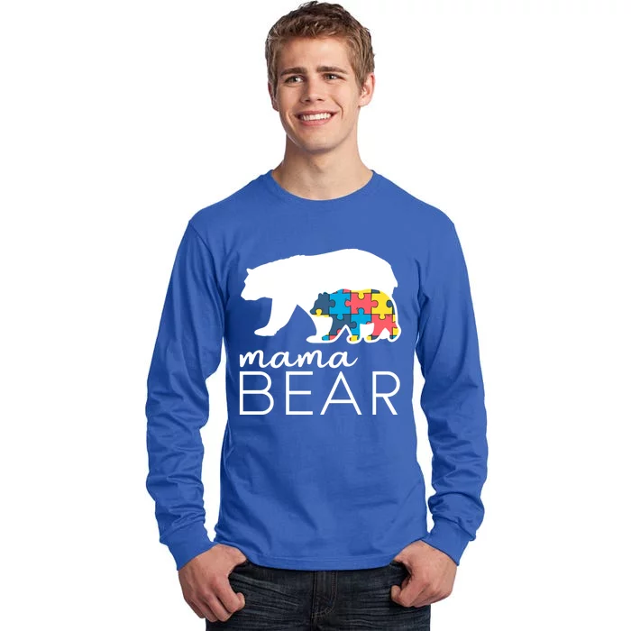 Mama Bear Autism Mom Gift Tall Long Sleeve T-Shirt