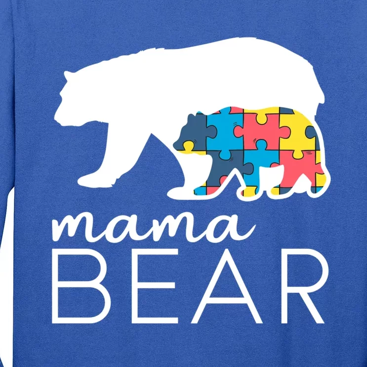 Mama Bear Autism Mom Gift Tall Long Sleeve T-Shirt