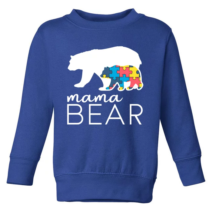 Mama Bear Autism Mom Gift Toddler Sweatshirt