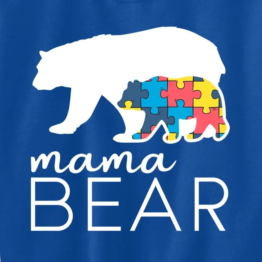 Mama Bear Autism Mom Gift Kids Sweatshirt