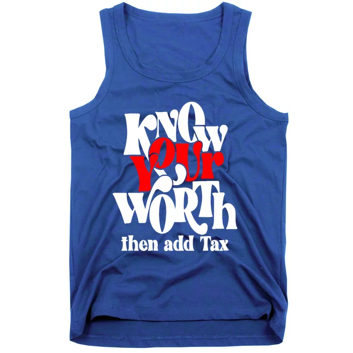 Melanin Black Afro Queen Know Your Worth Then Add Tax Gift Tank Top