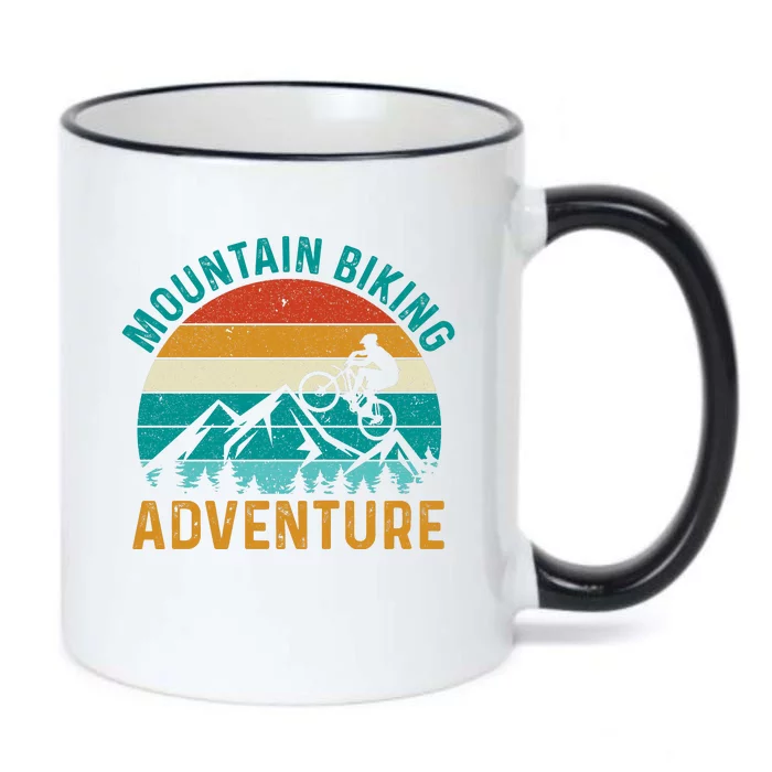 Mountain Biking Adventure Black Color Changing Mug