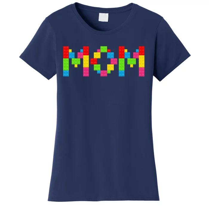 Mom Brick Builder Funny Blocks Master Builder Mother's Day Women's T-Shirt