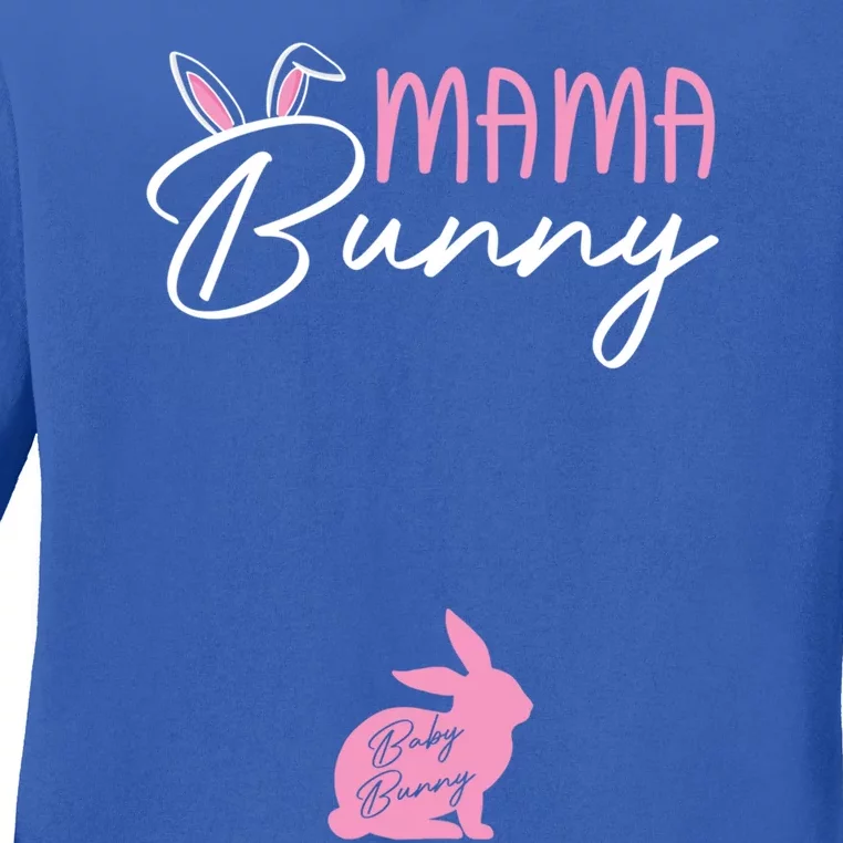 Mama Bunny Bunny Cute Easter Pregnancy Announcet Meaningful Gift Ladies Long Sleeve Shirt