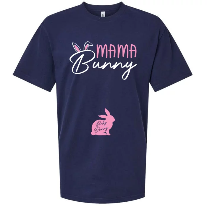 Mama Bunny Bunny Cute Easter Pregnancy Announcet Meaningful Gift Sueded Cloud Jersey T-Shirt