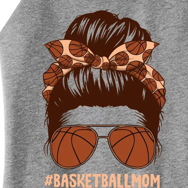 Messy Bun Basketball Mom Black History Month Gift Women’s Perfect Tri Rocker Tank