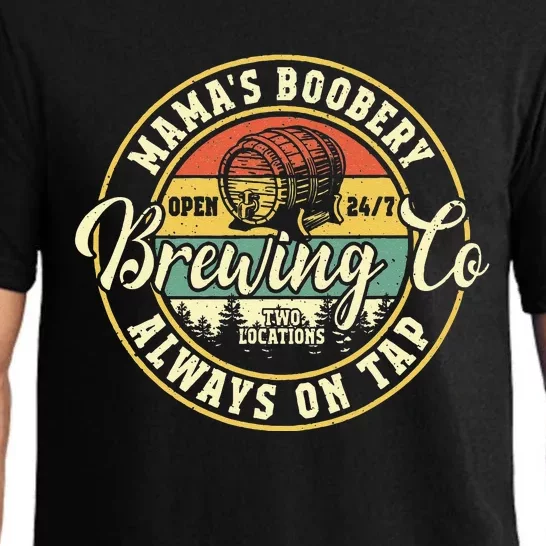 Mama Boobery Breastfeeding Brewery New Mom Brewing Co Retro Pajama Set