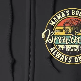 Mama Boobery Breastfeeding Brewery New Mom Brewing Co Retro Full Zip Hoodie