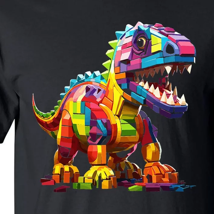 Master Builder Bricks Blocks Play Toys Dinosaur Tall T-Shirt