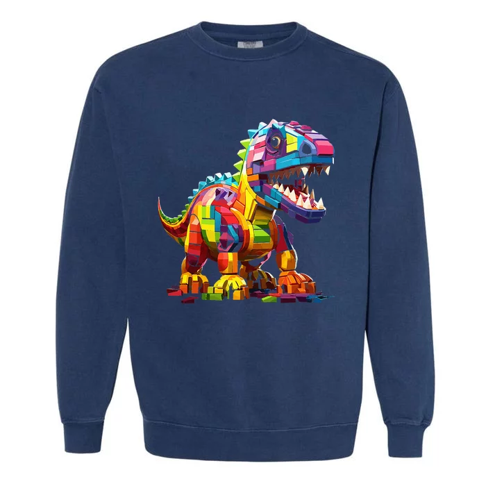 Master Builder Bricks Blocks Play Toys Dinosaur Garment-Dyed Sweatshirt