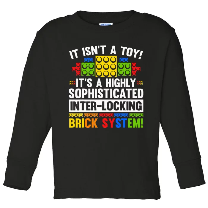 Master Builder Bricks Blocks Play Toys Toddler Long Sleeve Shirt