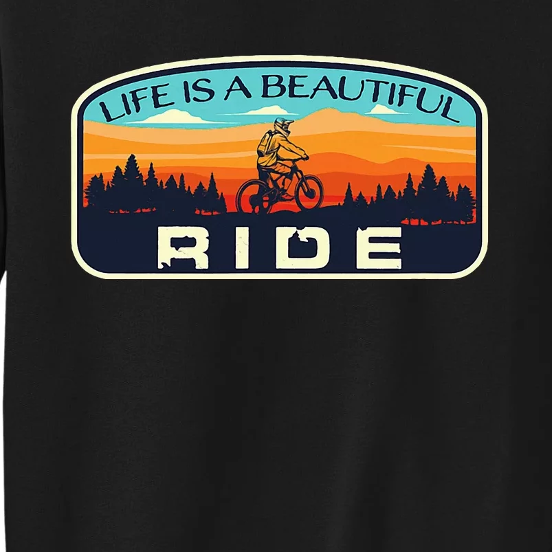 Mountain Bike Biking Cycling Retro Mtb Trail Enthusiast Idea Tall Sweatshirt