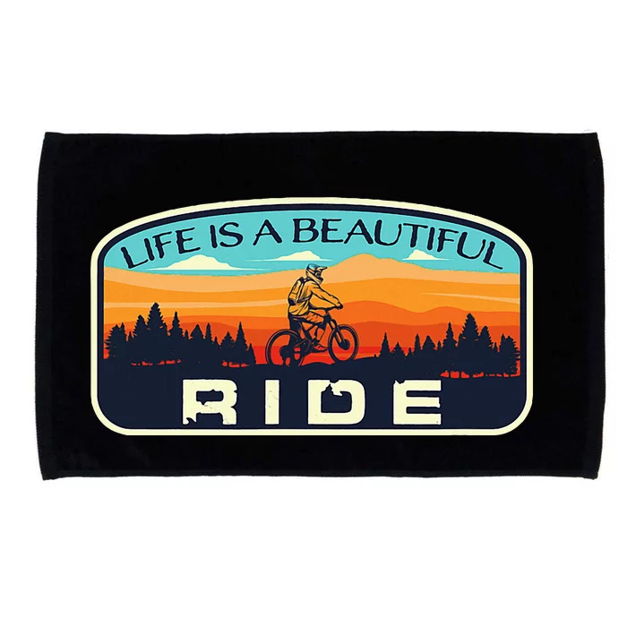 Mountain Bike Biking Cycling Retro Mtb Trail Enthusiast Idea Microfiber Hand Towel