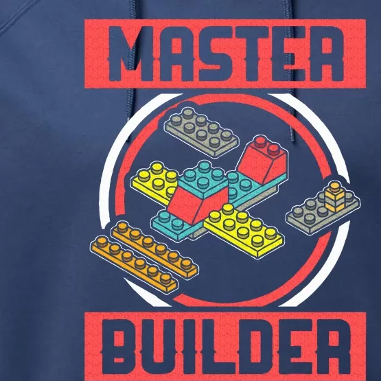 Master Builder Building Blocks Birthday Bricks Gift Performance Fleece Hoodie