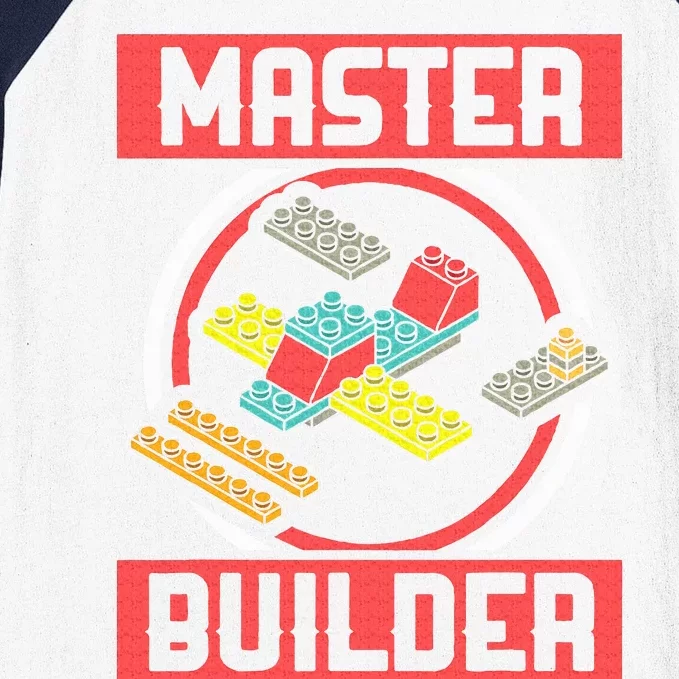 Master Builder Building Blocks Birthday Bricks Gift Baseball Sleeve Shirt