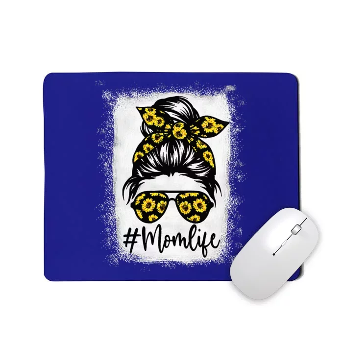 Messy Bun Bleached Soccer Aunt Life Mother's Day Mousepad