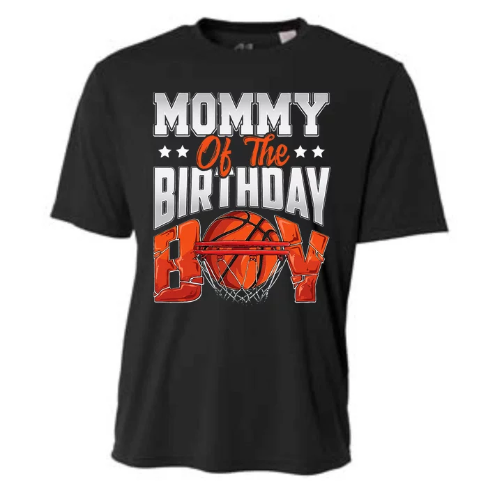 Mommy Basketball Birthday Boy Family Baller B Day Party Cooling Performance Crew T-Shirt