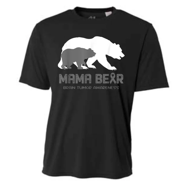 Mama Bear Brain Tumor Awareness Shirt For Women Men Cooling Performance Crew T-Shirt