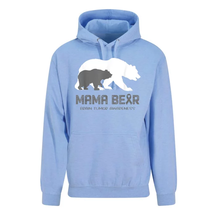 Mama Bear Brain Tumor Awareness Shirt For Women Men Unisex Surf Hoodie