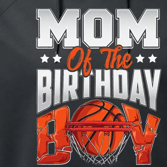 Mom basketball birthday Family Baller bday Party Performance Fleece Hoodie