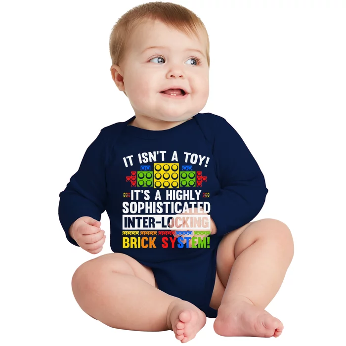 Master Builder Bricks Blocks Play Toys Baby Long Sleeve Bodysuit