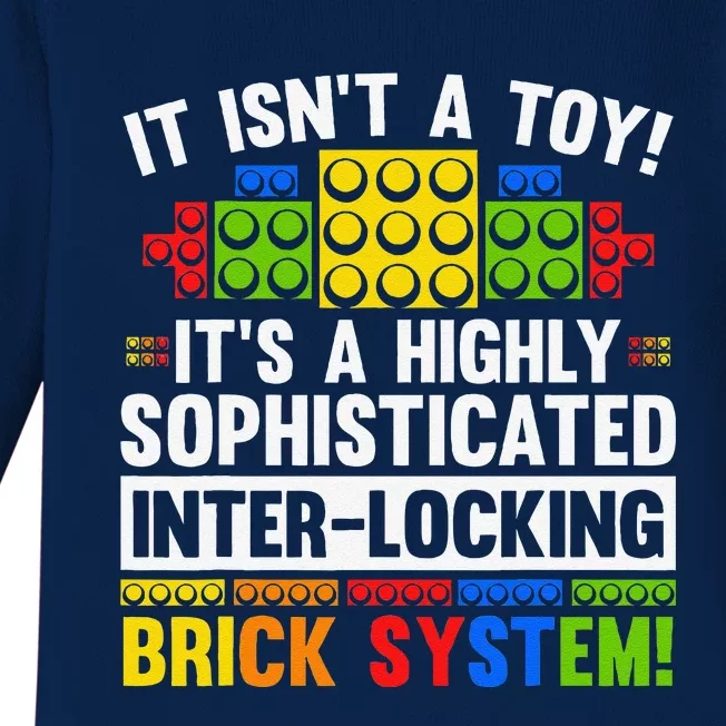 Master Builder Bricks Blocks Play Toys Baby Long Sleeve Bodysuit