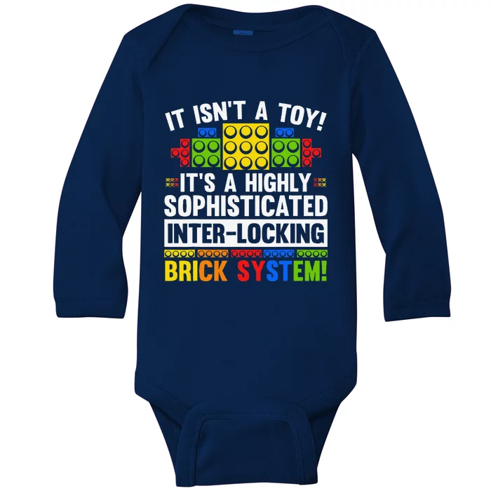 Master Builder Bricks Blocks Play Toys Baby Long Sleeve Bodysuit