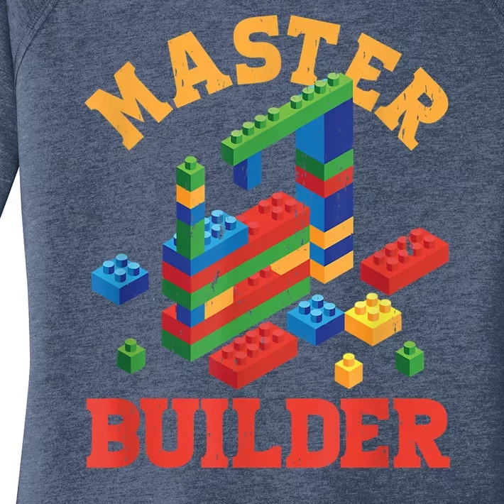 Master Builder Block Building Master Brick Builder Women's Perfect Tri Tunic Long Sleeve Shirt