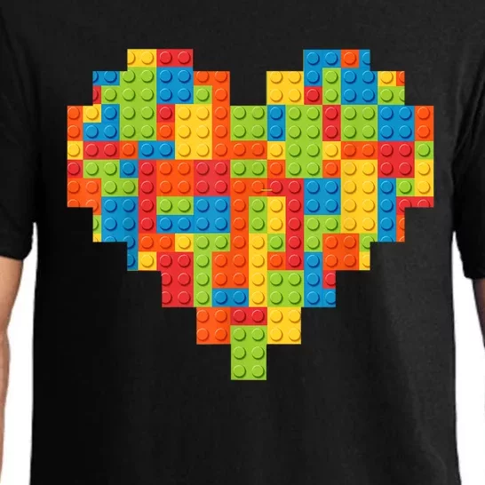 Master Builder Block Brick Building Heart Valentines Day Boy Pajama Set