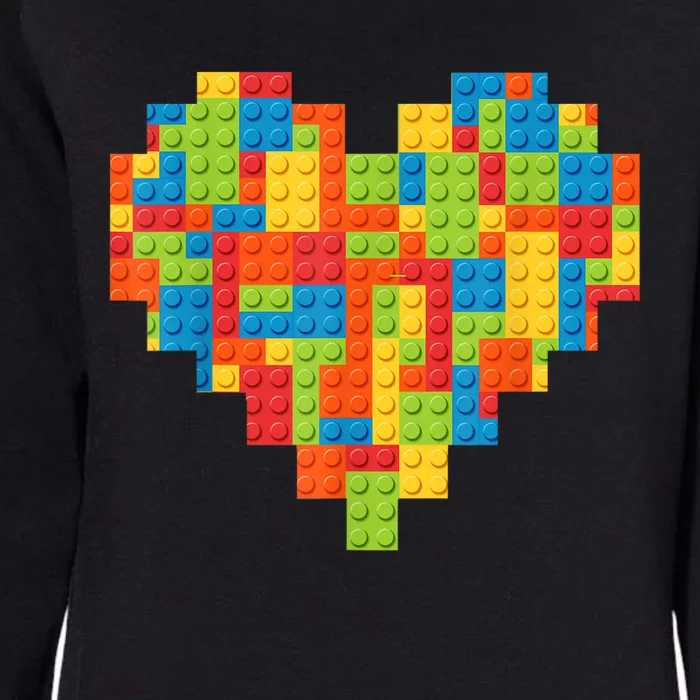 Master Builder Block Brick Building Heart Valentines Day Boy Womens California Wash Sweatshirt