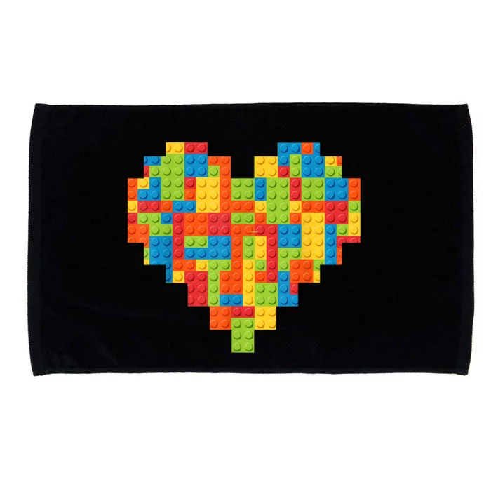 Master Builder Block Brick Building Heart Valentines Day Boy Microfiber Hand Towel