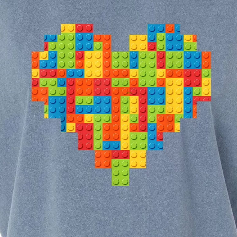 Master Builder Block Brick Building Heart Valentines Day Boy Garment-Dyed Women's Muscle Tee