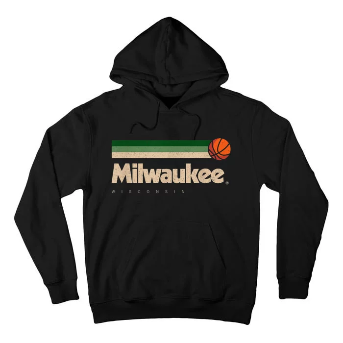 Mil.wau.kee Basketball B-Ball City Wisconsin Retro Mil.wau.kee Tall Hoodie