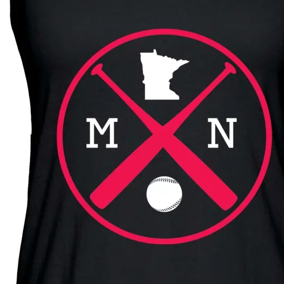 Minnesota Baseball Bats Team Ladies Essential Flowy Tank