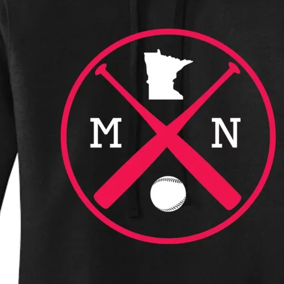 Minnesota Baseball Bats Team Women's Pullover Hoodie