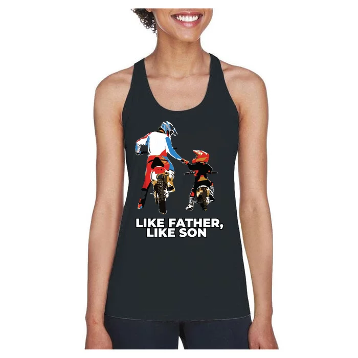 Moto Boss Braaap Dirt Bike Motocross OffRoading Women's Racerback Tank