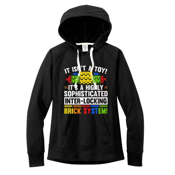 Master Builder Bricks Blocks Play Toys Women's Fleece Hoodie