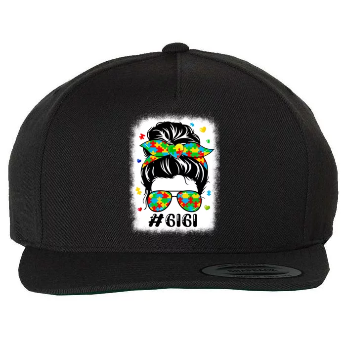 Messy Bun Bandana Gigi Supportive Autism Awareness Gift Wool Snapback Cap