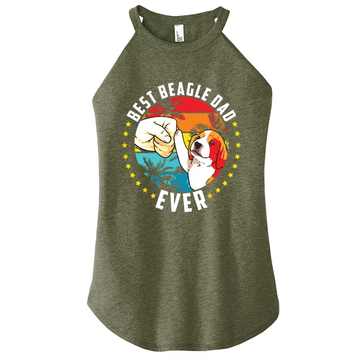 Men Best Beagle Dad Ever Women’s Perfect Tri Rocker Tank