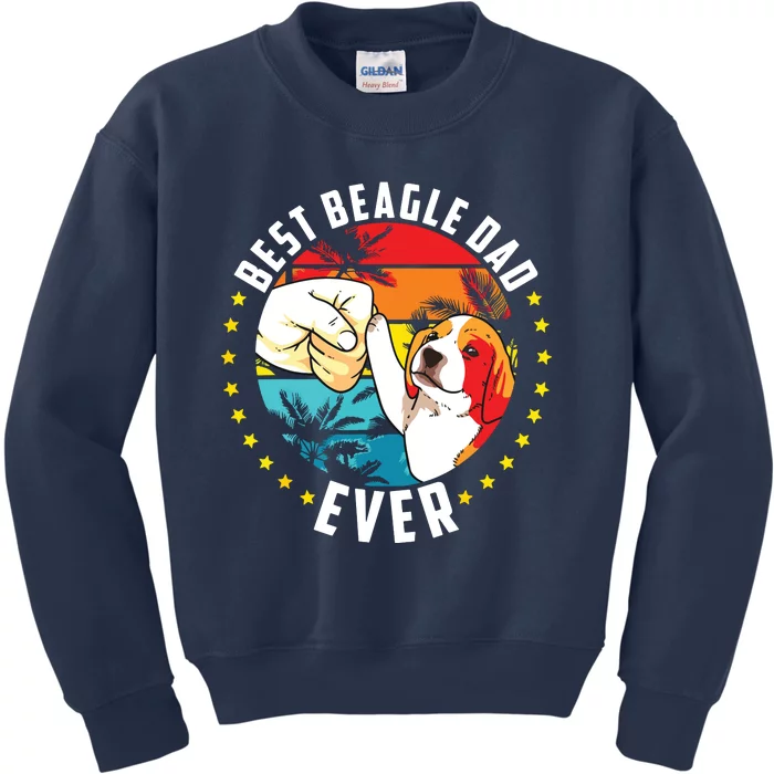 Men Best Beagle Dad Ever Kids Sweatshirt