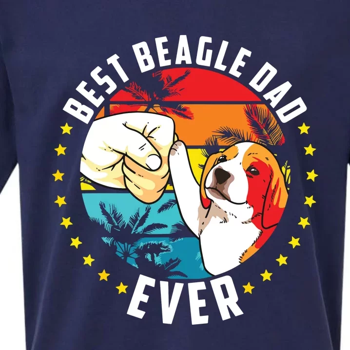 Men Best Beagle Dad Ever Sueded Cloud Jersey T-Shirt