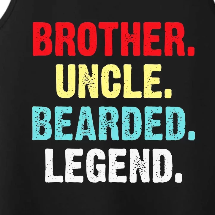 Men Bearded Brother Uncle Beard Legend Performance Tank