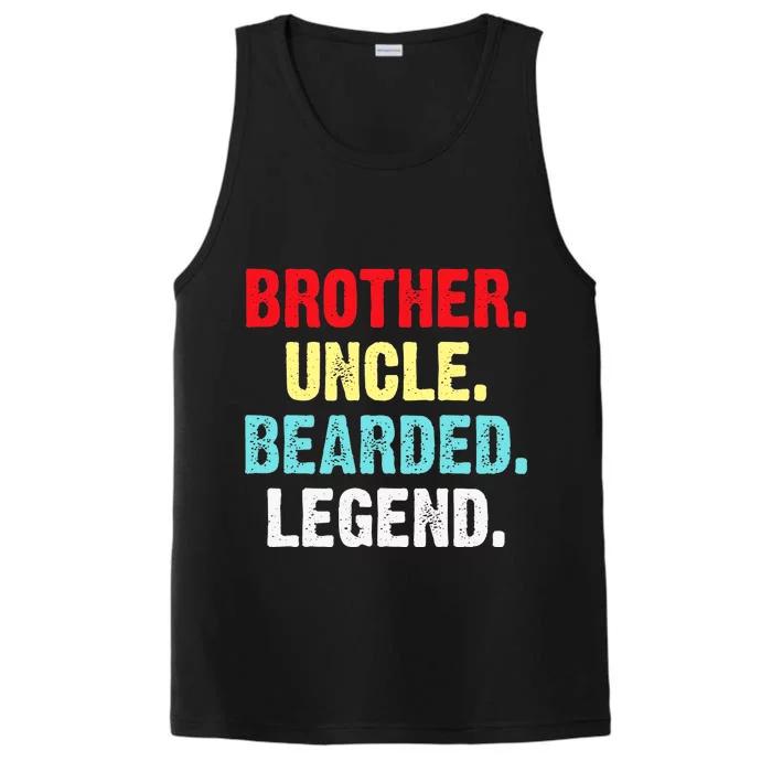 Men Bearded Brother Uncle Beard Legend Performance Tank