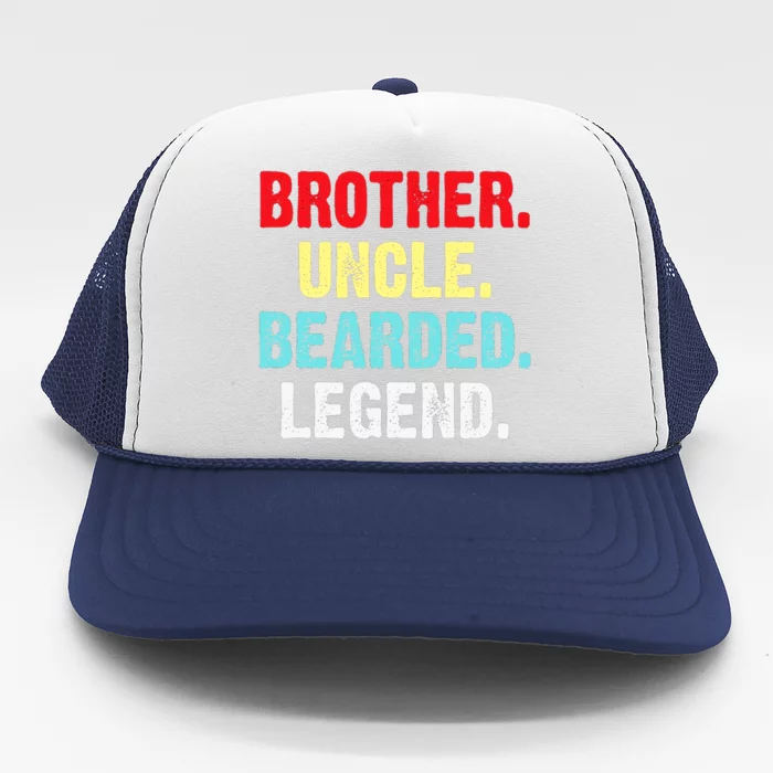 Men Bearded Brother Uncle Beard Legend Trucker Hat