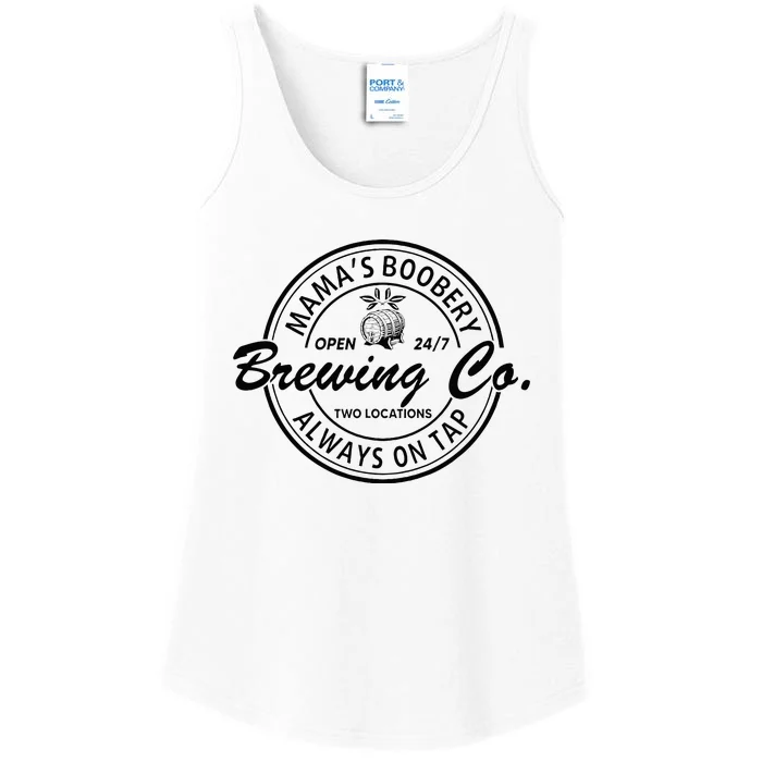 MamaS Boobery Brewing Co Always On Tap Mom Life Ladies Essential Tank