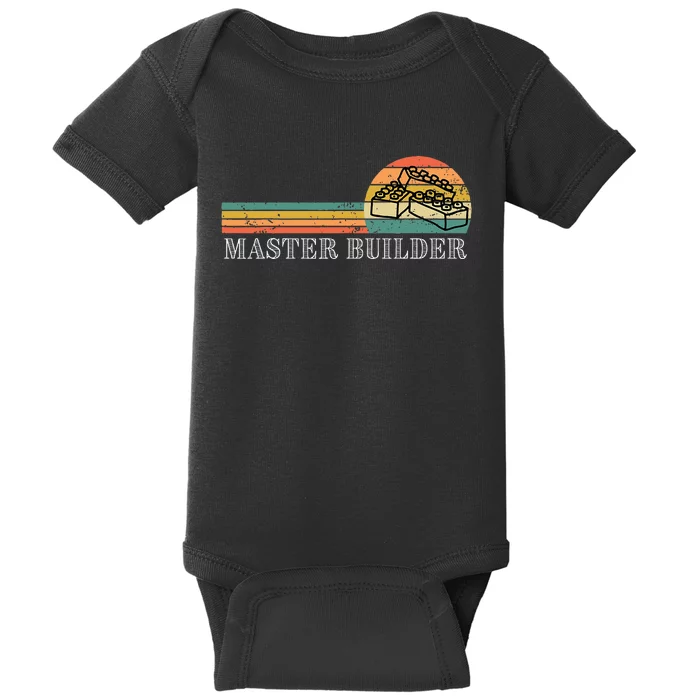 Master Builder Block Building Birthday Gift Baby Bodysuit