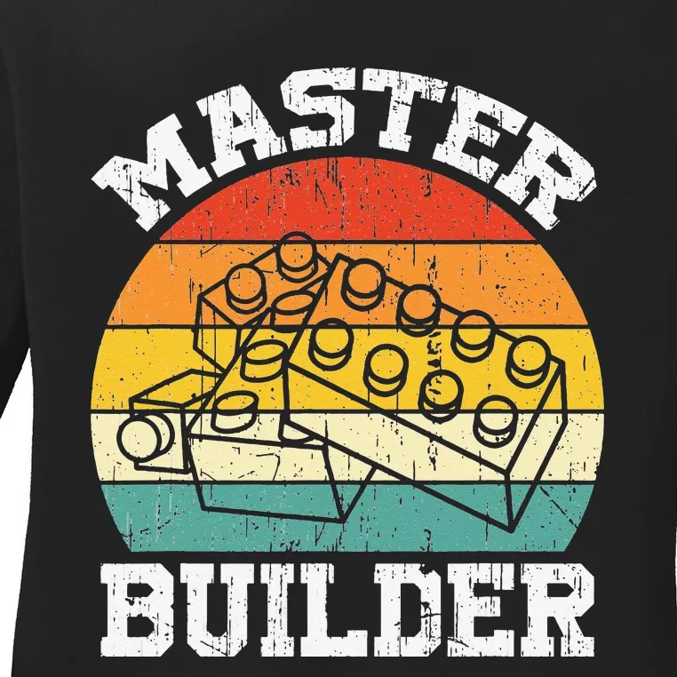 Master Builder Building Blocks Brick Toy Master Builder Ladies Long Sleeve Shirt